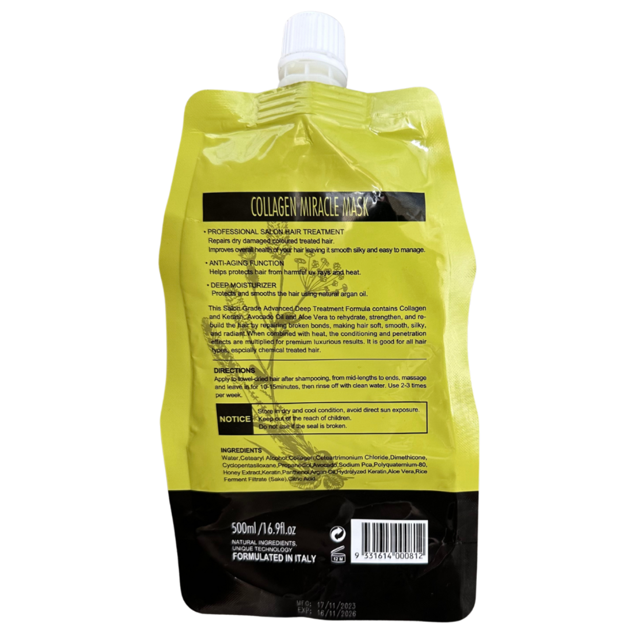 COLLAGEN HAIR MASK KERASMOOTH 500ML,