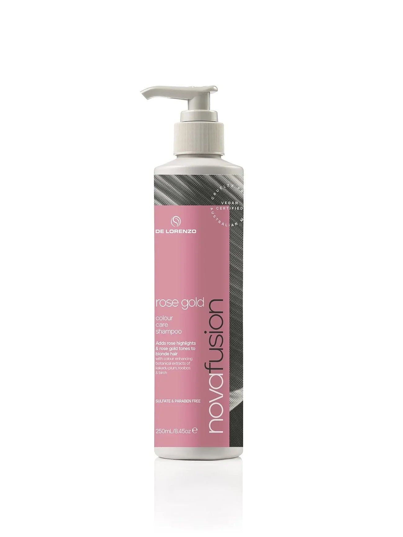 De Lorenzo Novafusion ROSE GOLD SHAMPOO - 250ML - Direct Hair Supplies