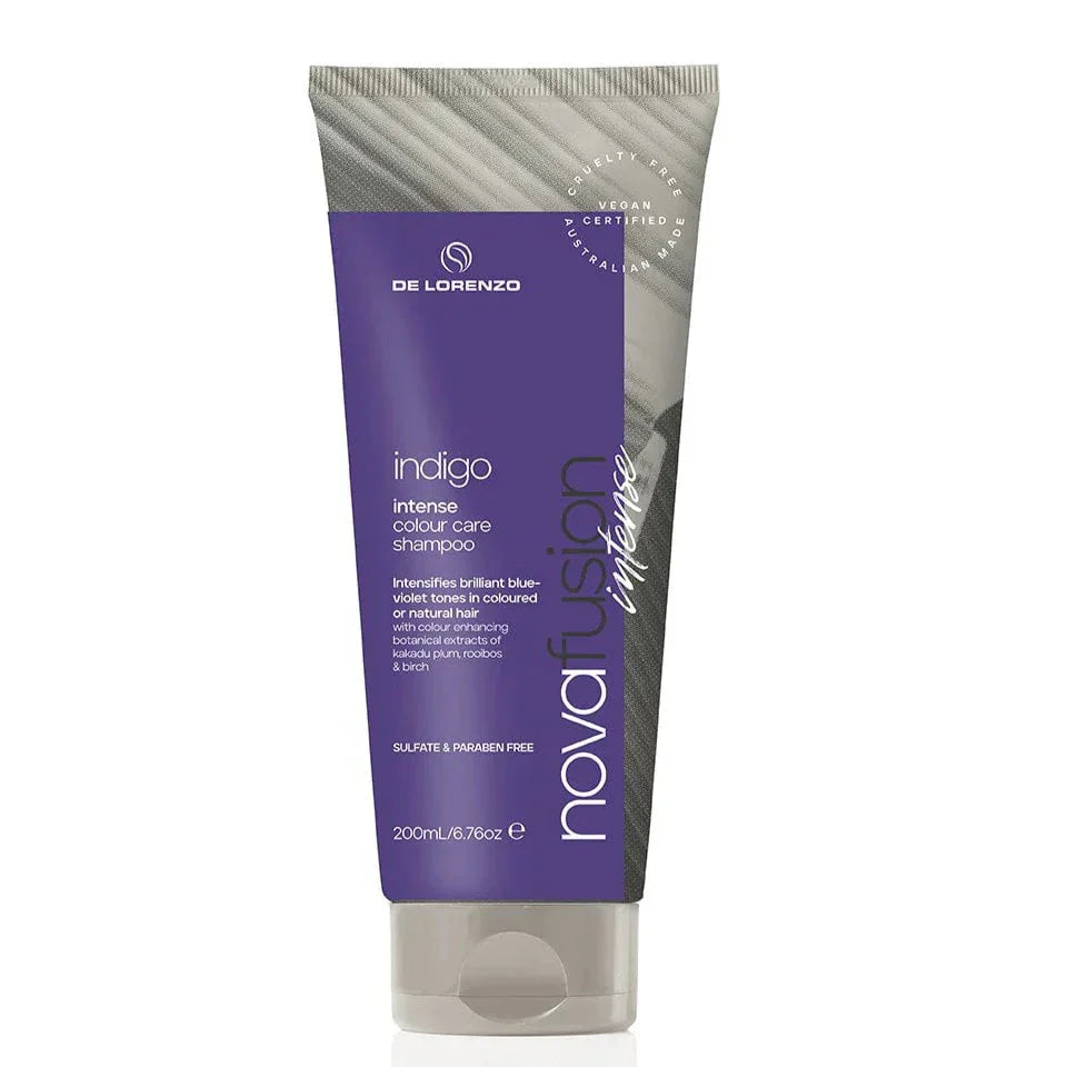 De Lorenzo Novafusion INTENSE COLOUR CARE SHAMPOO INDIGO - 200ML - Direct Hair Supplies