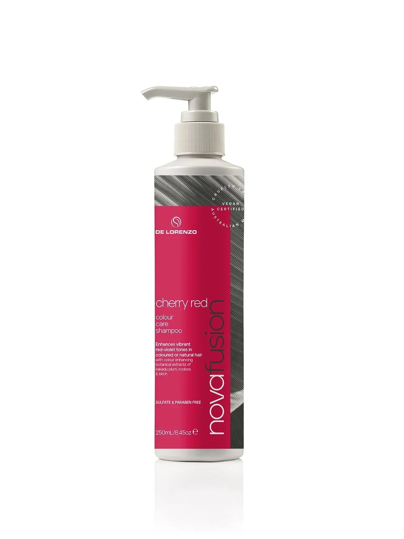 De Lorenzo Novafusion CHERRY RED SHAMPOO - 250ML - Direct Hair Supplies